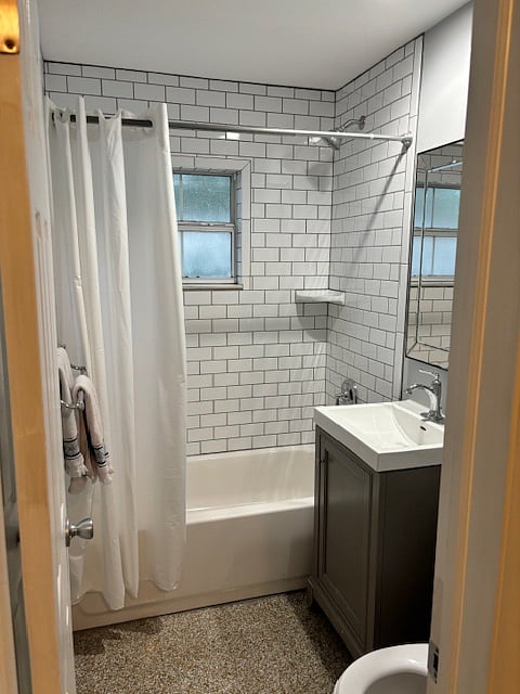 Master bathroom with shower