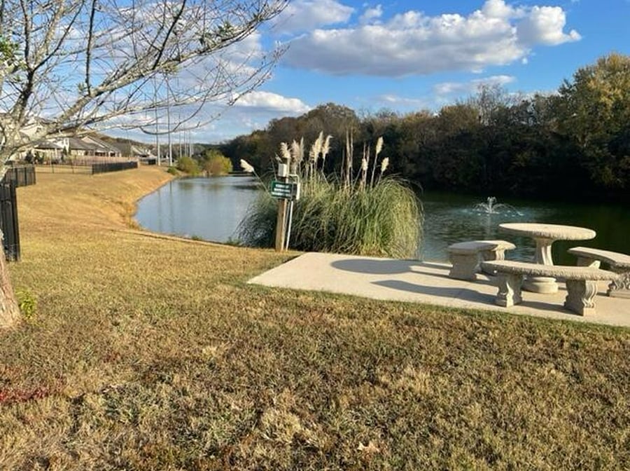 Picnic area at one of 3 stocked ponds