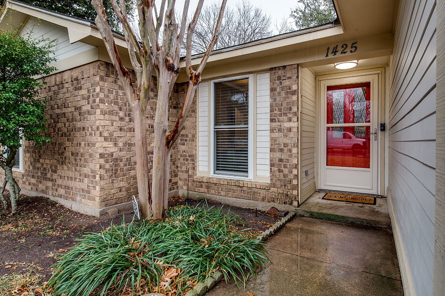 4 bedroom 2 bath house with a large yard, heatable pool, hot tub, and fenced.