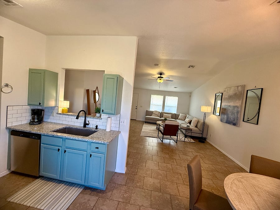 Open concept with a nice layout to distinguish spaces