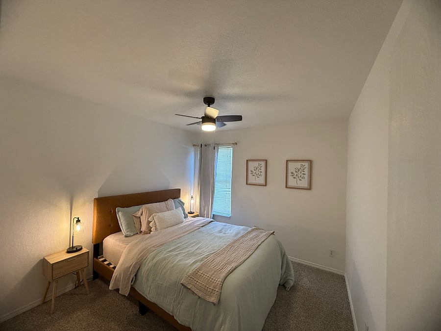 Bedroom 2 off main hall also has its own spacious closet and steps from hall bathroom 