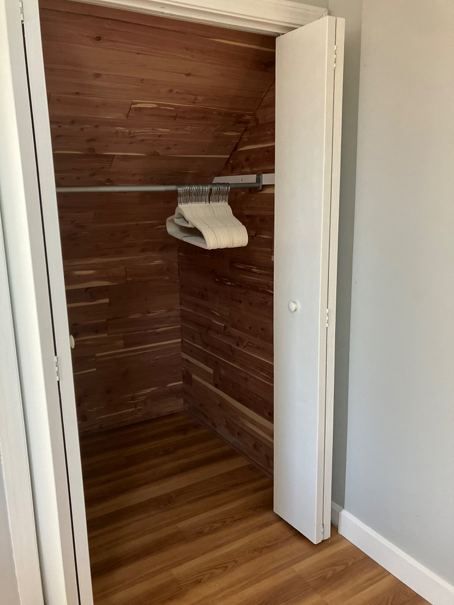 Loft cedar closet