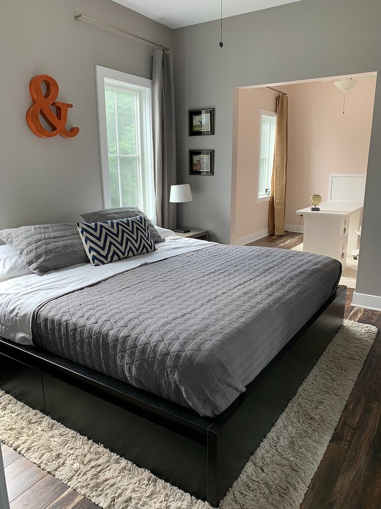 King Bed with Storage Below