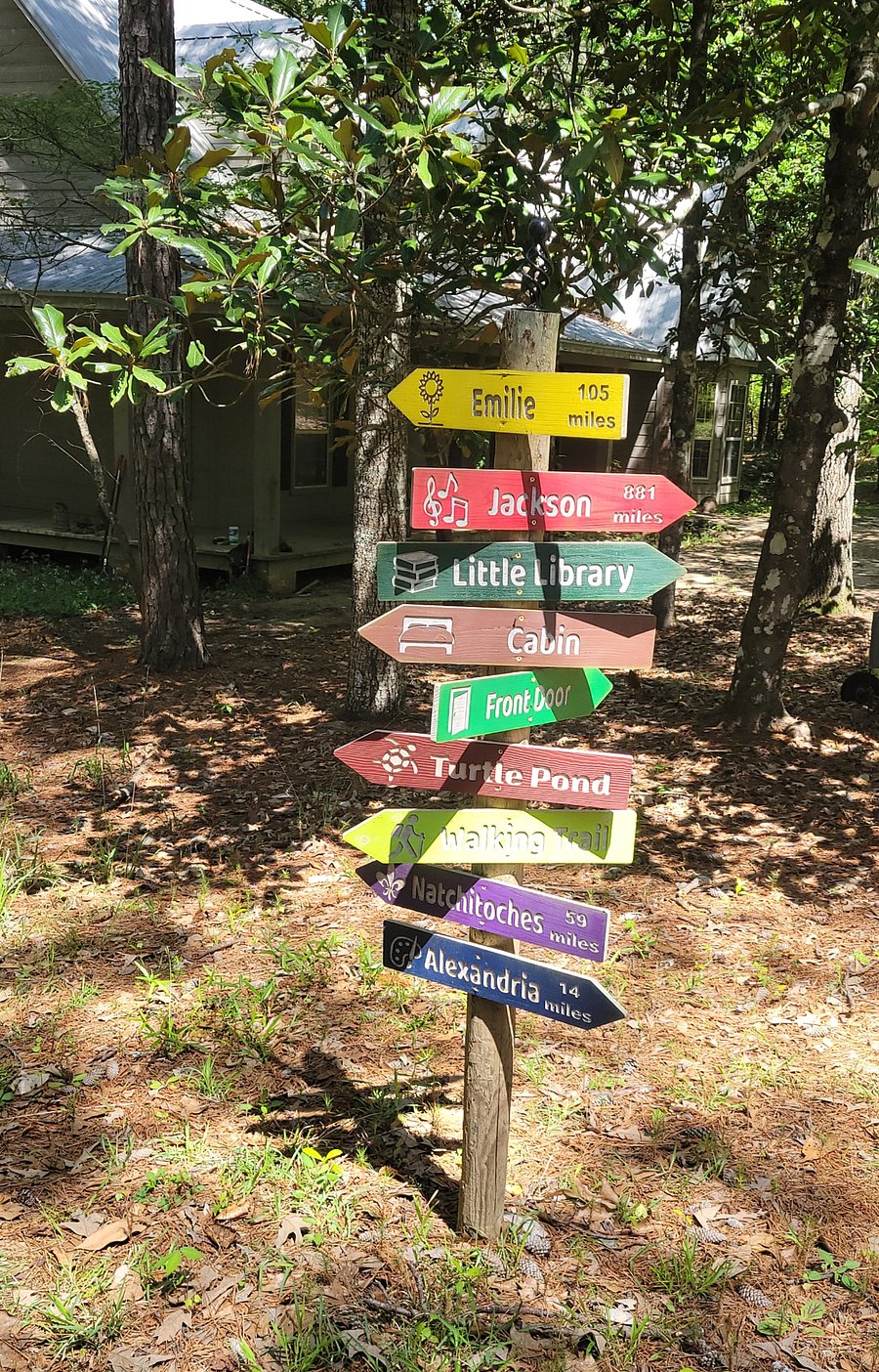 Our directional sign along the driveway is a longtime favorite. Hope you like it!