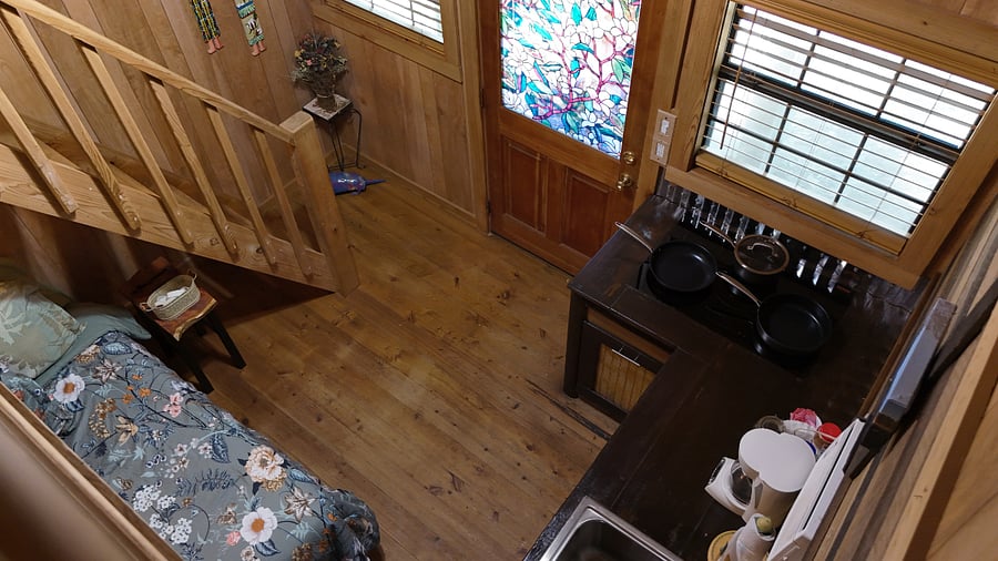 Here's the lovely main room from above. Not shown are the bathroom, closet and loft.
