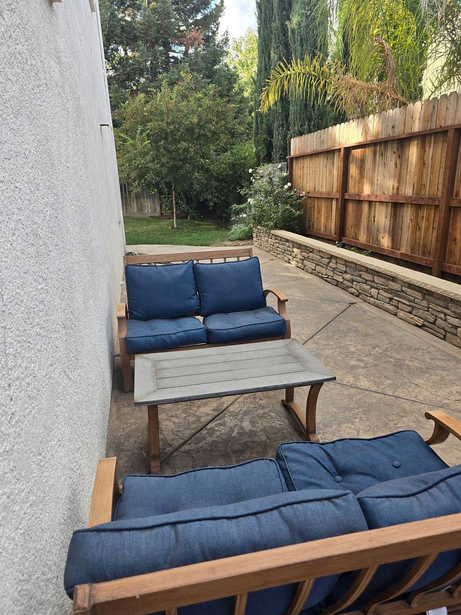 Seating in side yard