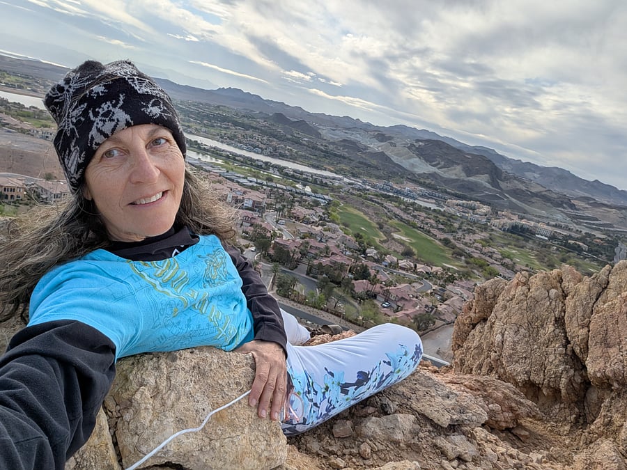 It's so fun to hike in the mountains surrounding Lake Las Vegas, BLM land.