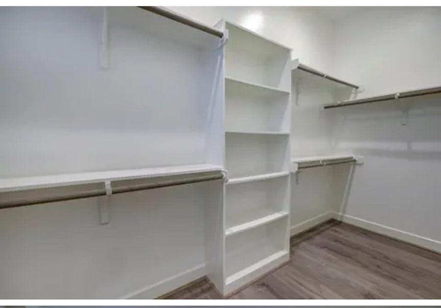 Master bedroom and walkin closet