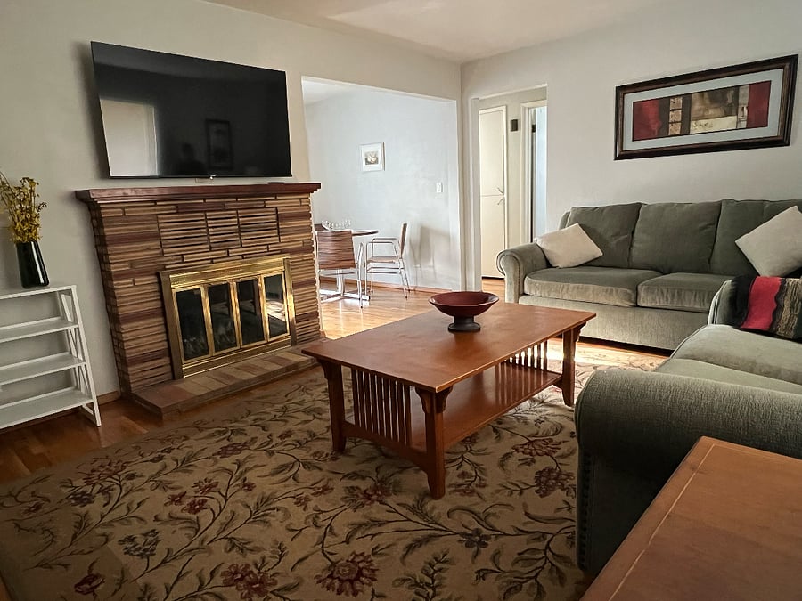 Living Room showing 55" Smart TV