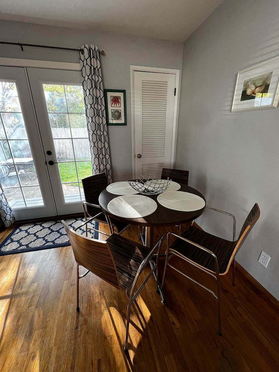 Dining Area showing French Doors leading to the Backyard