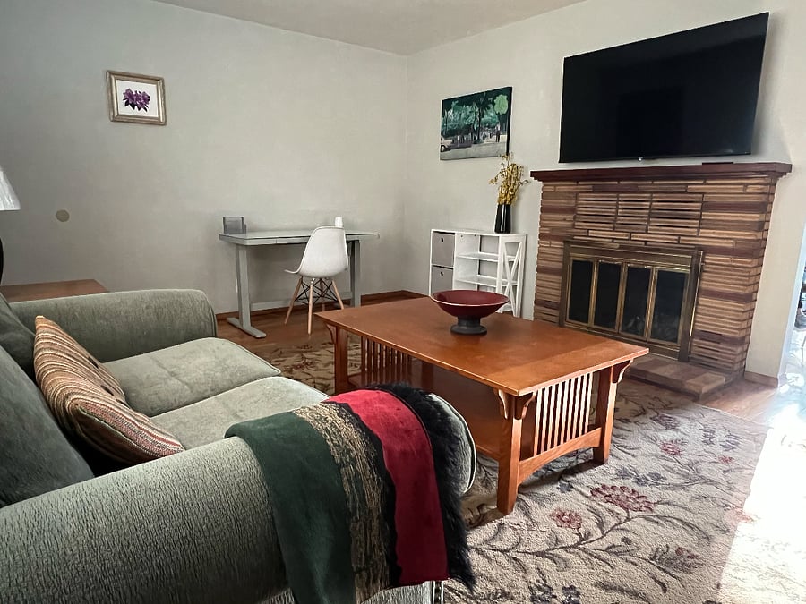 Living Room showing Workspace