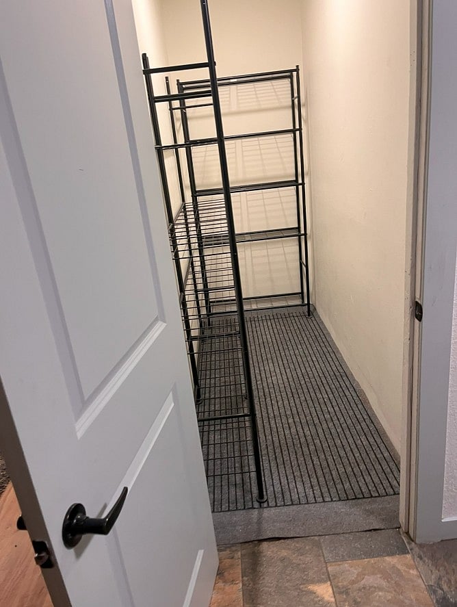 9'x4' pantry for storage.