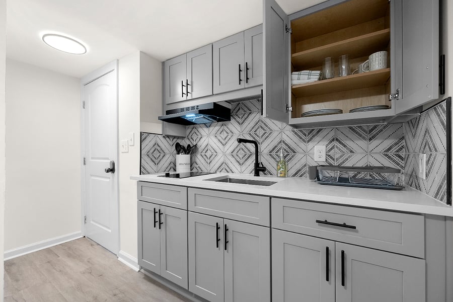 Fully Stocked Remodeled Kitchen with cook top and Micowave