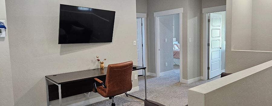 Work from home with high-speed internet and a dedicated workspace.