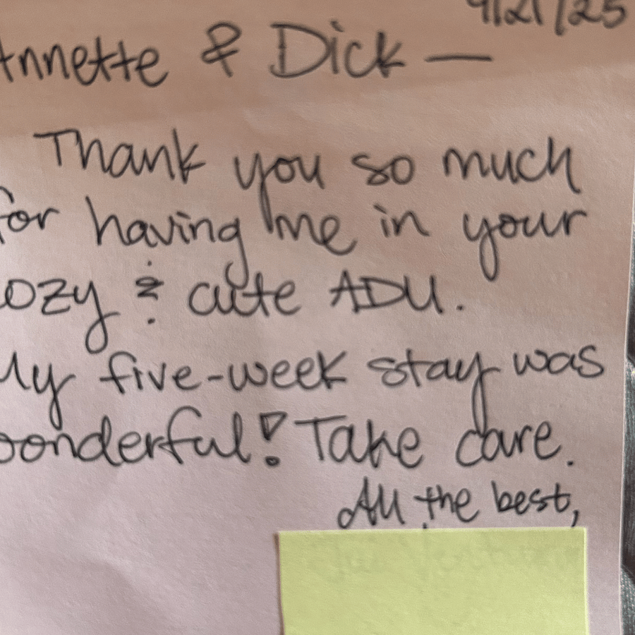 Thank you note