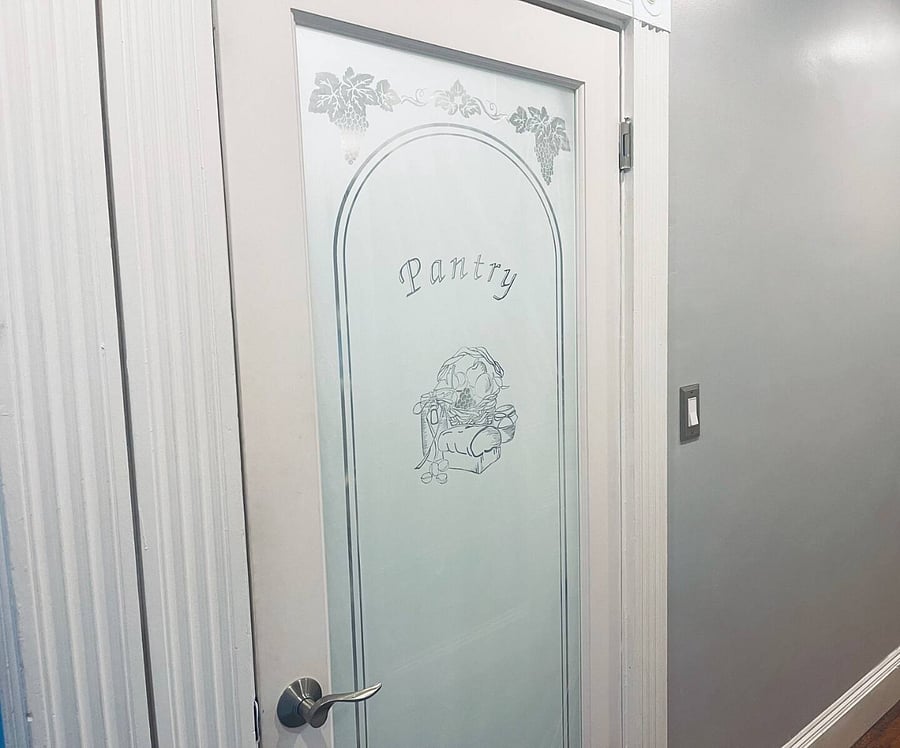 Glass frosted Pantry room door