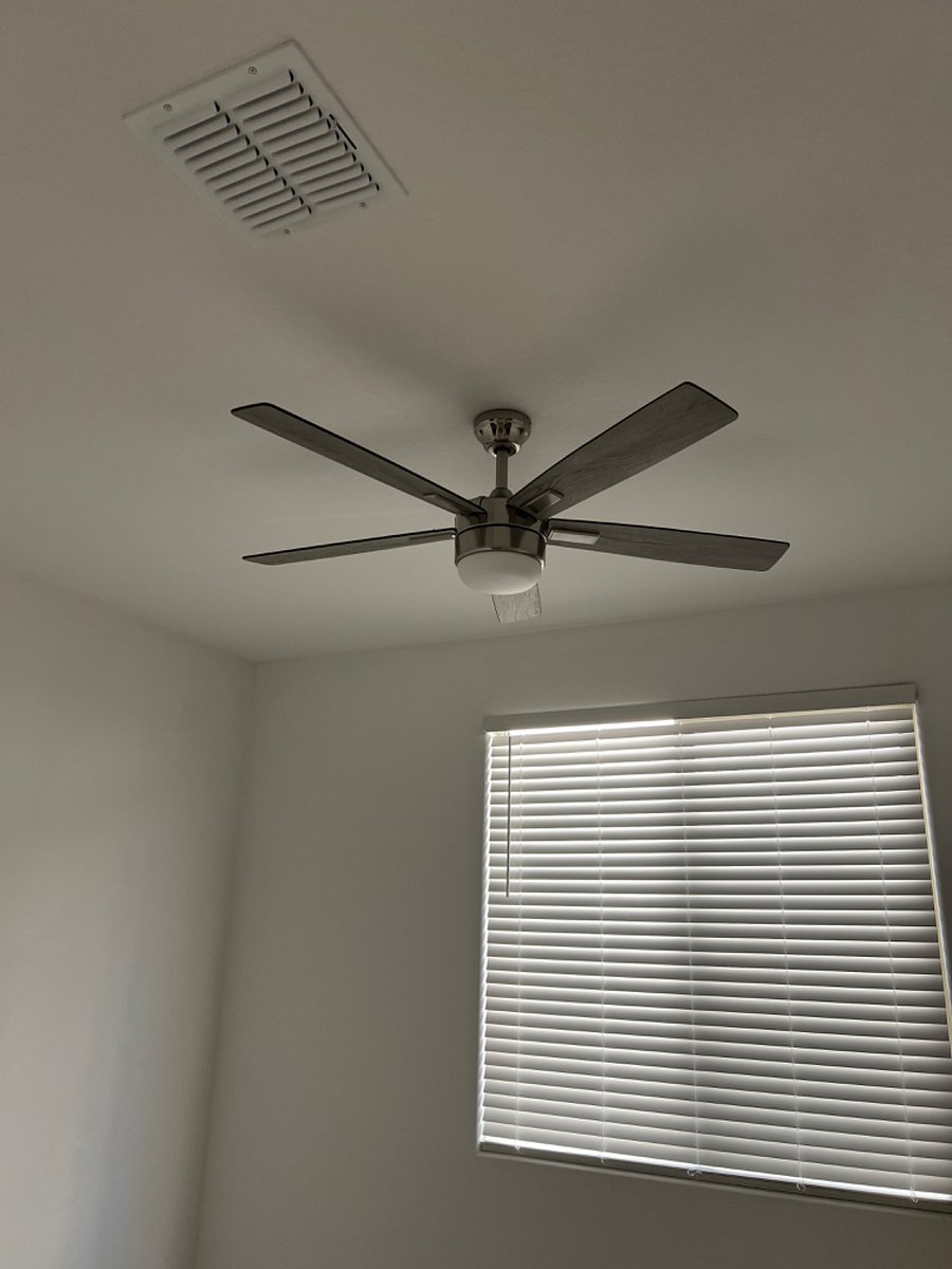Ceiling fans in every room. They are very quiet!