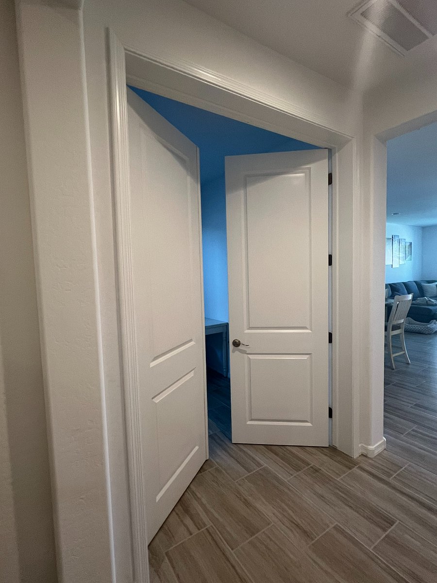 Double doors to office