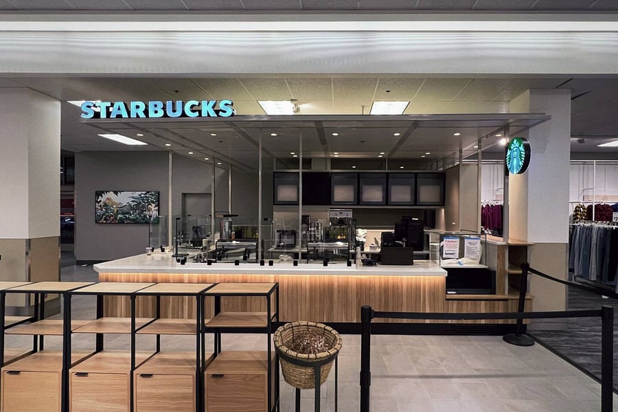 Starbucks 5 minutes walking from the property