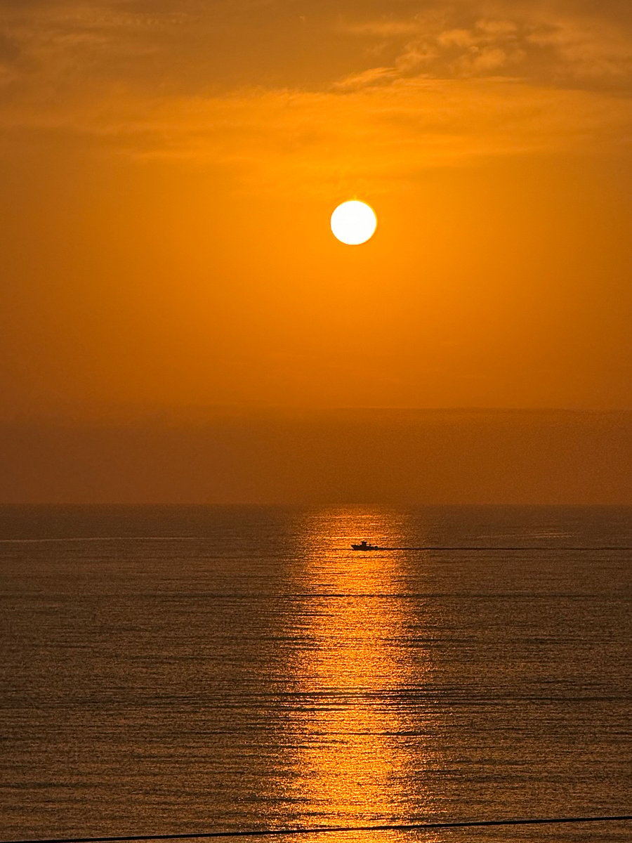 Sunrise from the private balcony.