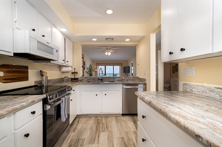 Views of the ocean from the kitchen