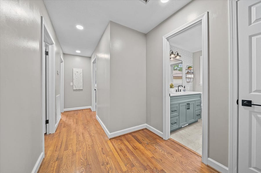 Hall and hall bath
