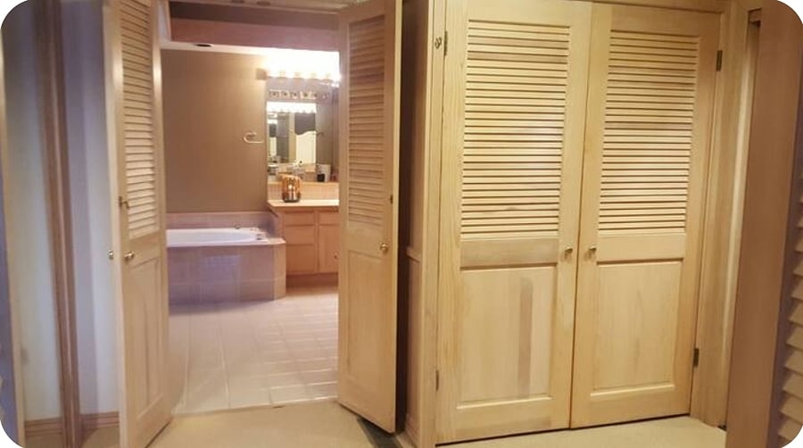 Tons of storage space in the 3 closets in your dressing room.