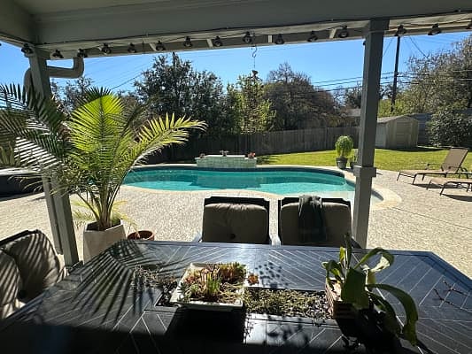 Wonderful backyard patio and pool