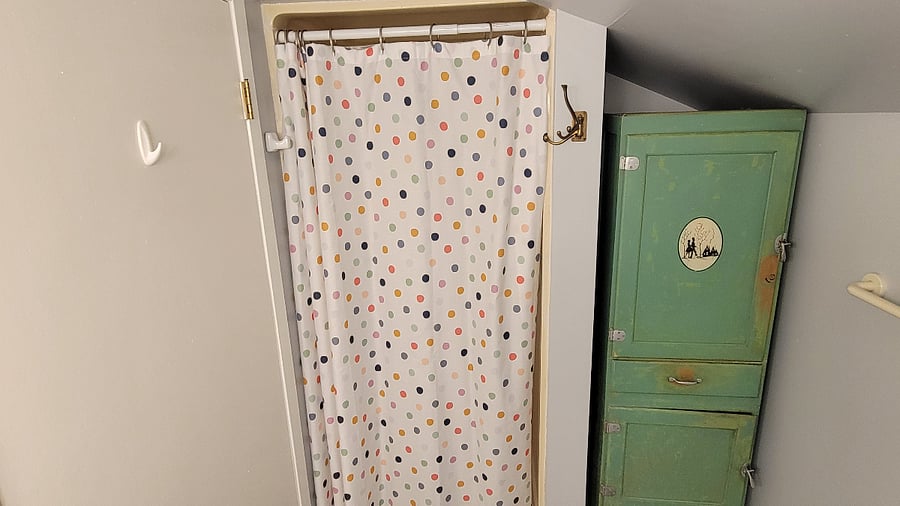 Features a full shower and ample storage space for toiletries, towels, and personal itemseverything you need for a comfortable stay.