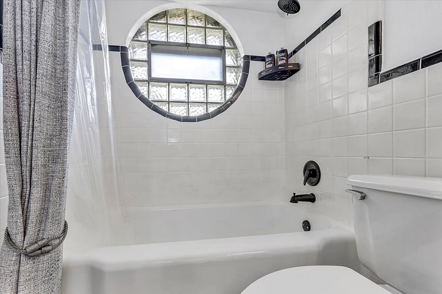 Bathroom with shower and tub