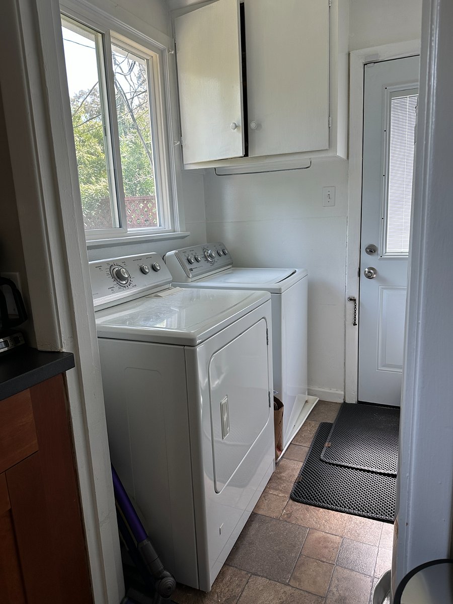 In-unit washer / dryer on the other end of the kitchen
