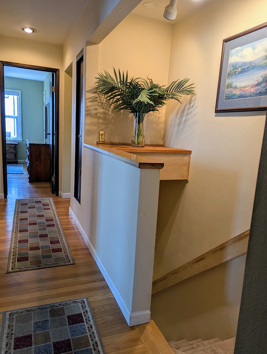 Main floor hallway and stairway to the basement