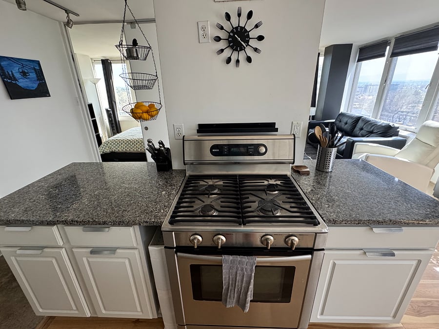 Kitchen with Gas Range Stove