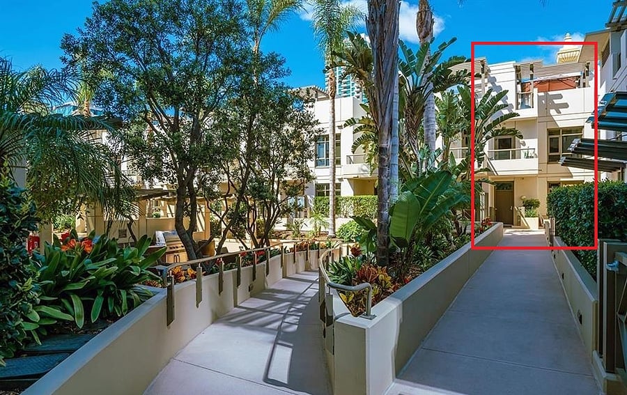 Condo Entrance from Park Area on the 5th Floor