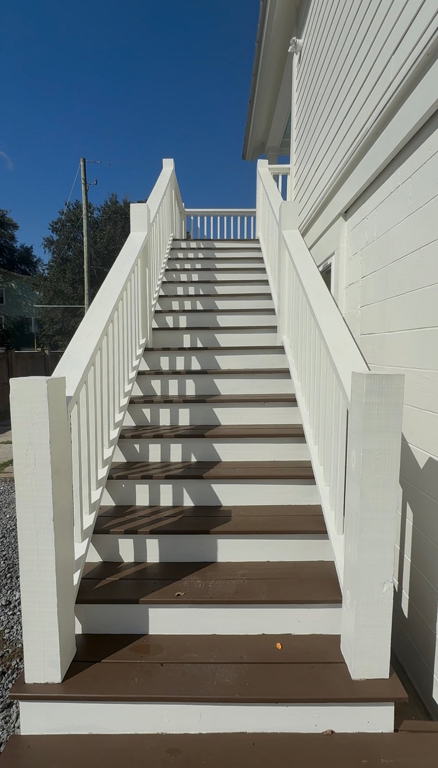 Private exterior stair entrance