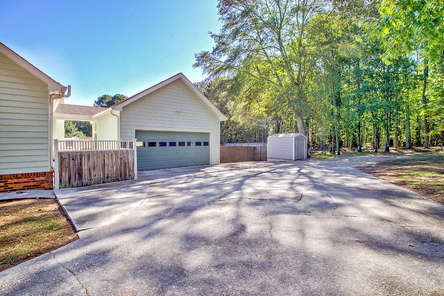 garage and parking space