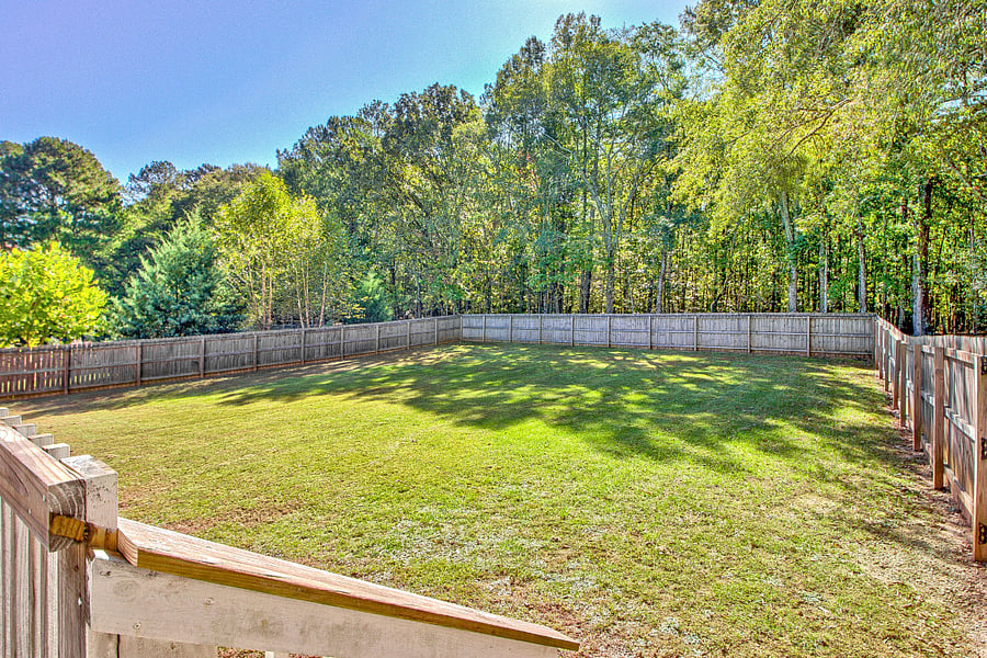 backyard fully fenced