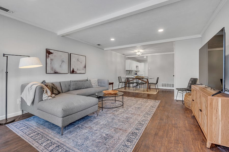 Back Living Room and Dining Area