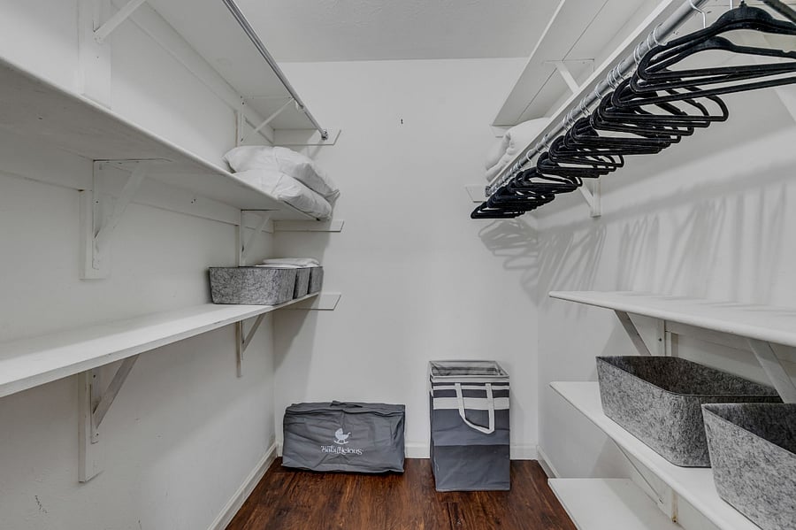 Walk in closet for 3rd bedroom