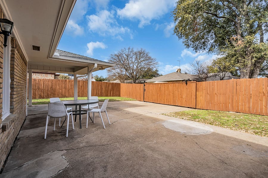 Fully fenced and private backyard with 1 carport parking spot and one additional driveway spot. Additional street parking available.