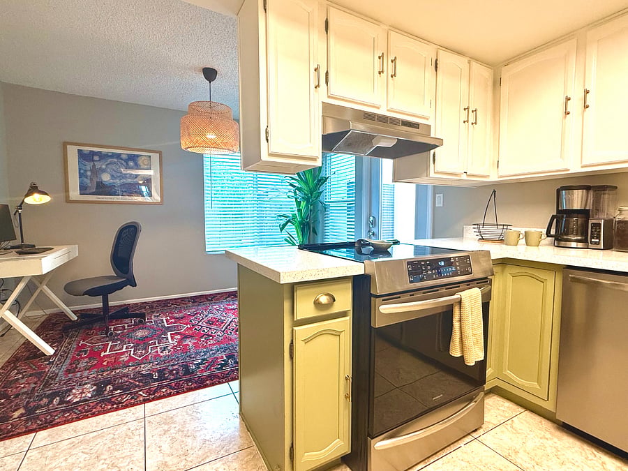 Kitchen overlooking working den