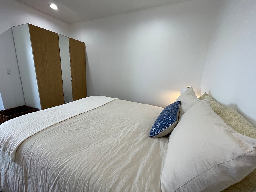 Bedroom area with wardrobe