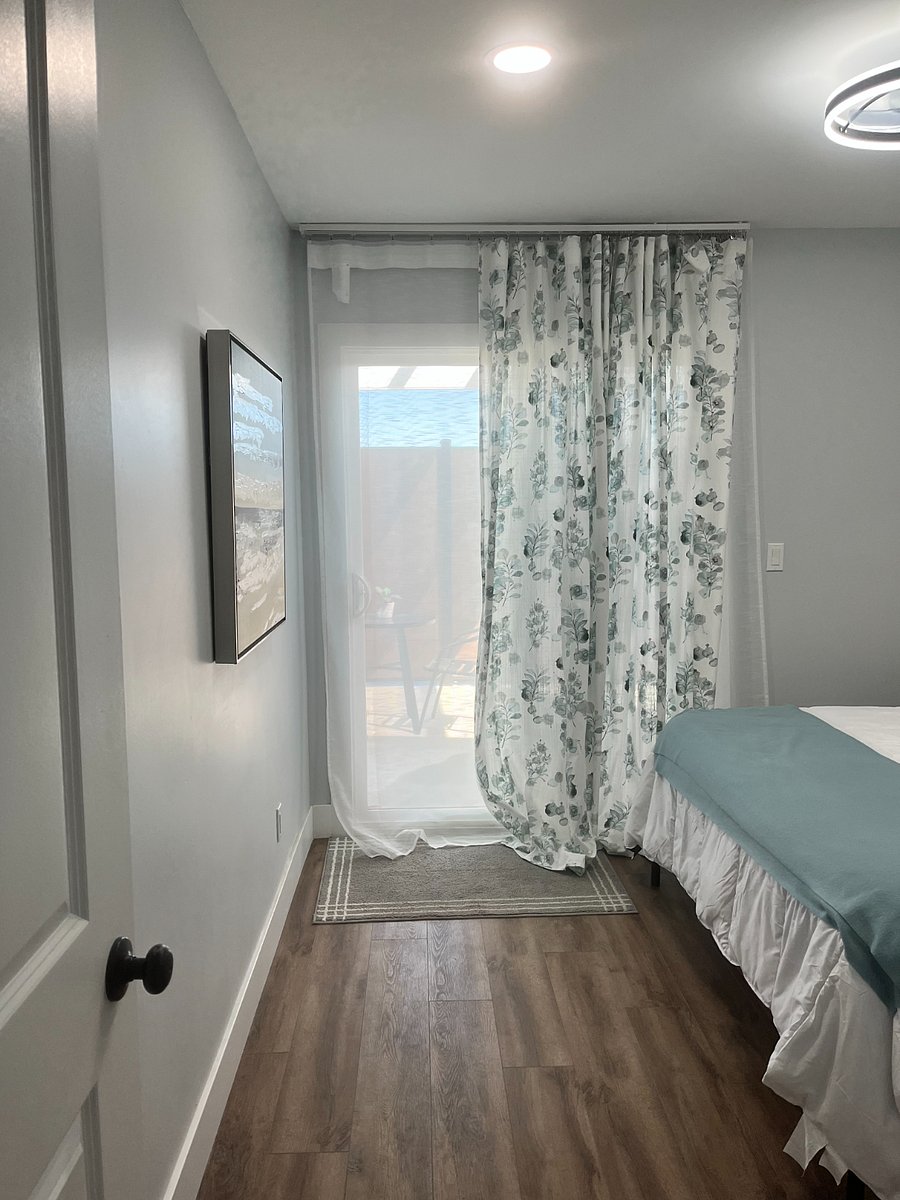 sliding door from BR onto private enclosed patio