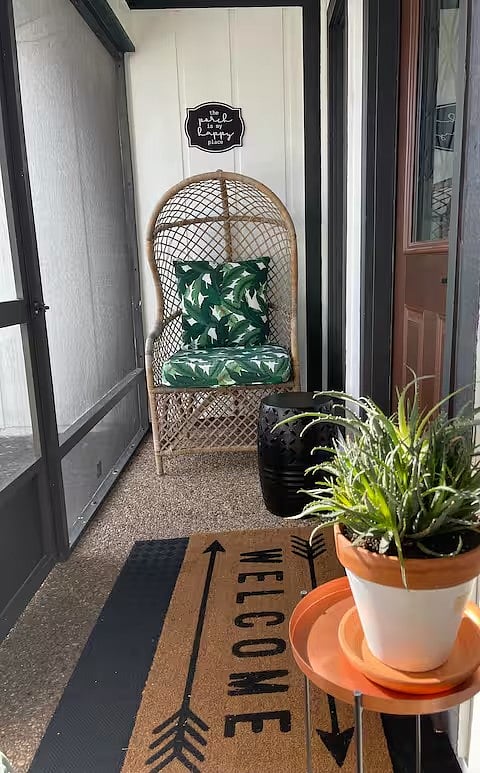 Front porch with sitting area