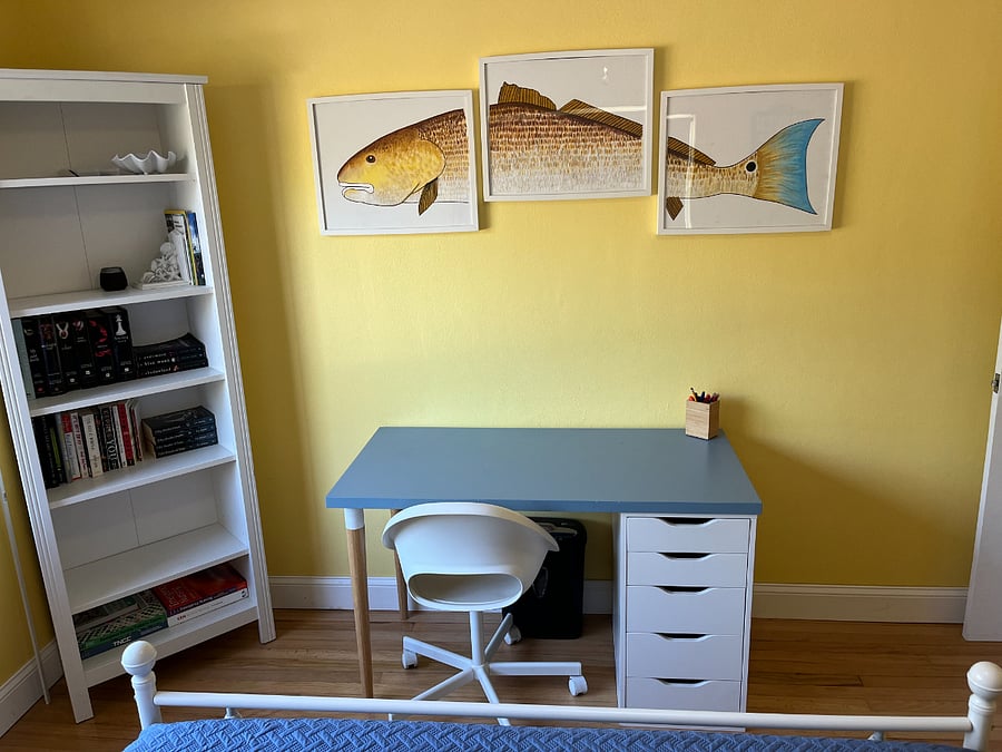 Yellow Pelican Bedroom
Desk and Bookshelf