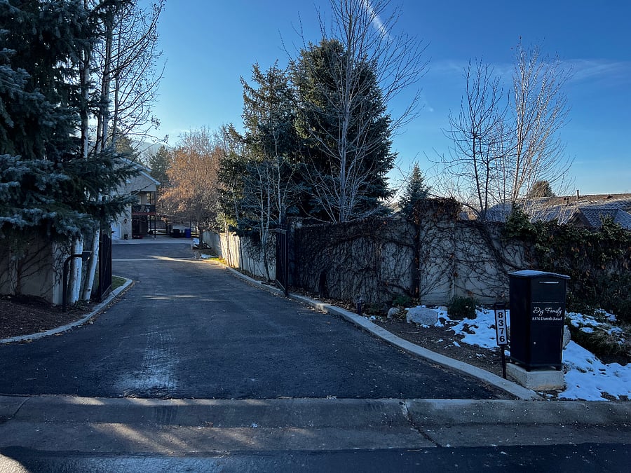 Driveway entrance