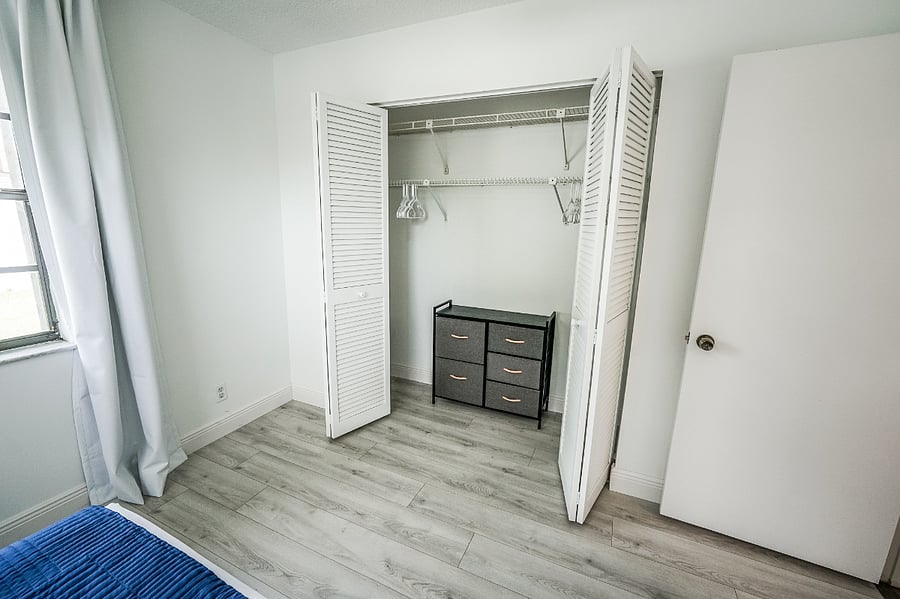 Closet space with storage