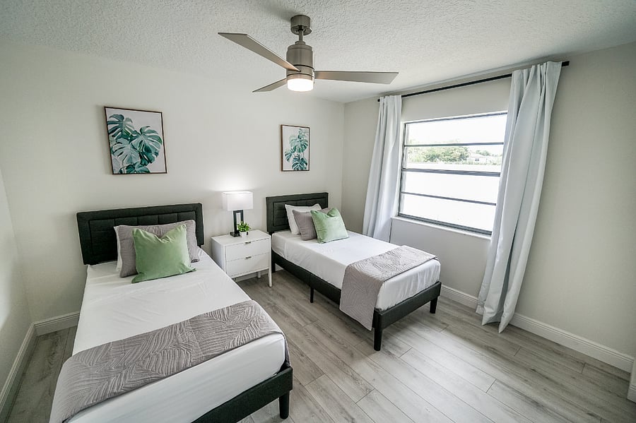 Two twin beds