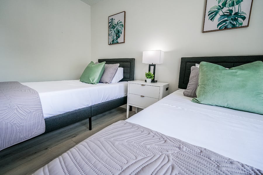 Two twin beds