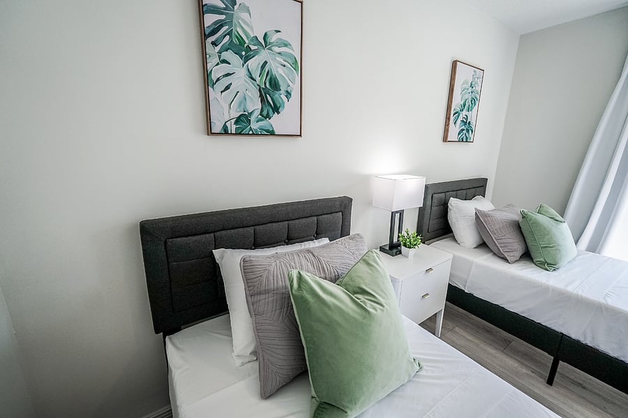 Two twin beds